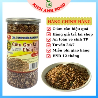 Cốm gạo lứt cháy tỏi ăn liền kiên anh- gạo lứt sấy giòn - gạo lứt sấy giảm cân