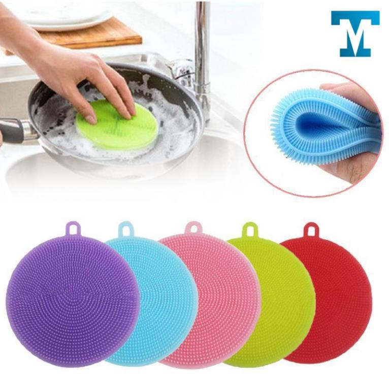 Miếng Rửa Chén Bát Silicon Siêu Sạch