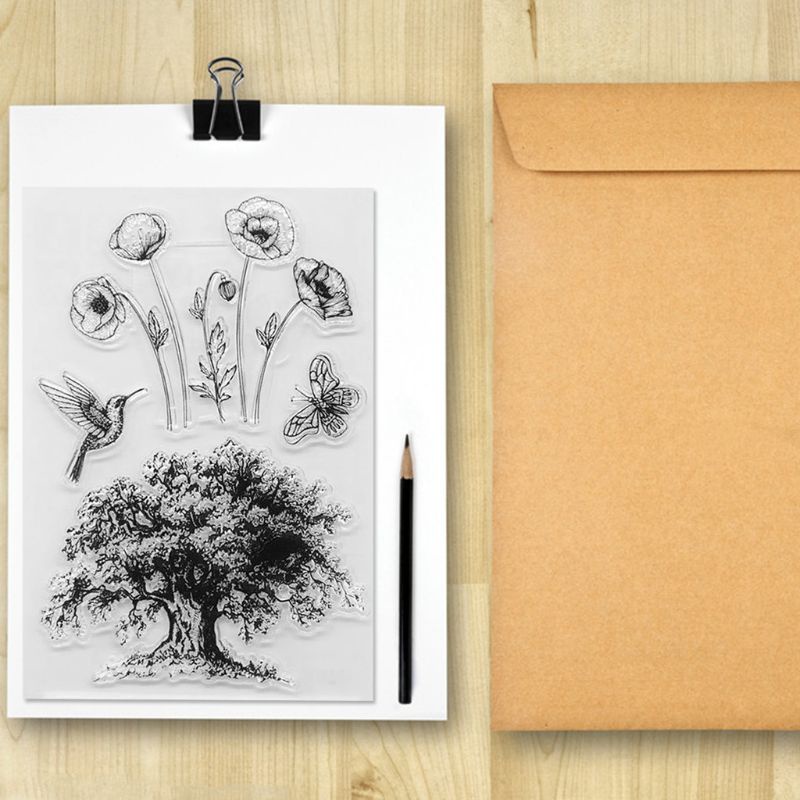 Con Dấu Trong Suốt Hình Cây Điều Ước Dùng Để Trang Trí Album Ảnh