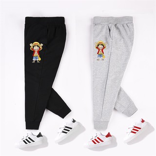 One Piece luffy luffy Justice Sweatpants Sinh Viên Xuân Thu Mỏng Thường Ngày Quần Trắng Râu Anime Hàng Hóa Nam Nữ Sinh Viên Thể Thao Quần Áo Hợp Thời Trang
