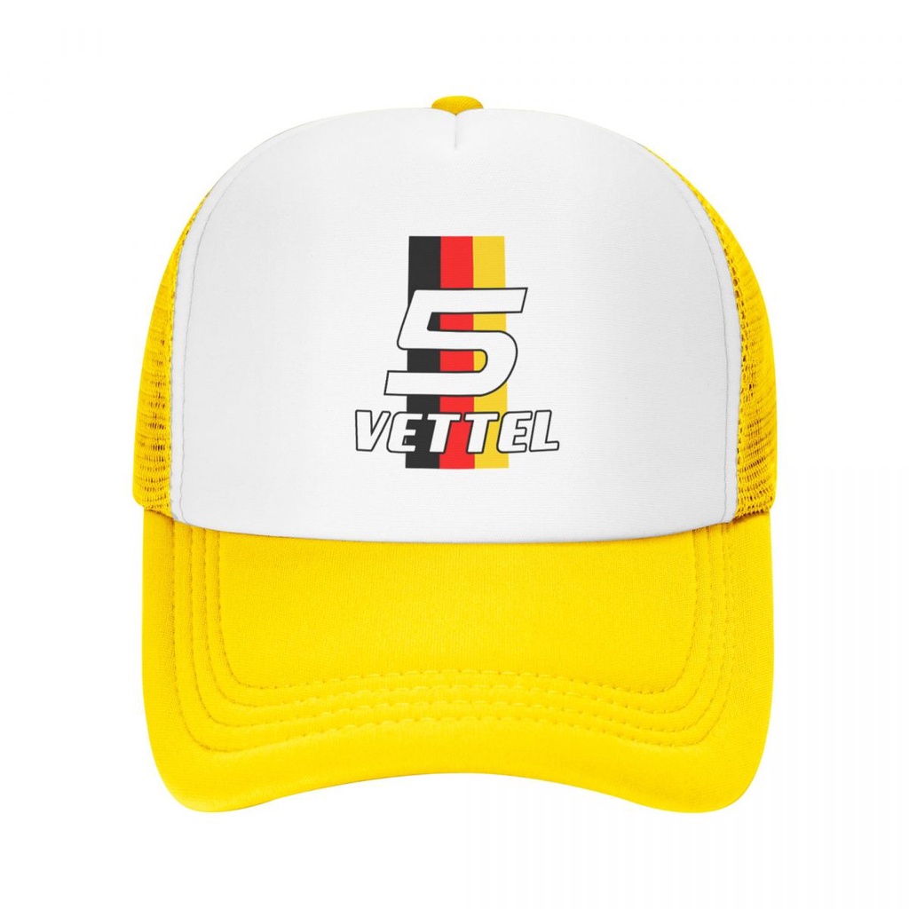 Sebastian Vettel (2) Mũ lưới dành cho người lớn Trucker Nam Nữ Vành phẳng Mũ bóng chày Lưới cứng cao