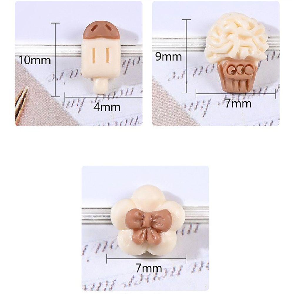 EXPEN Phụ Kiện Trang Trí Móng Tay 3D Hình Gấu / Nơ / Kẹo Dễ Thương