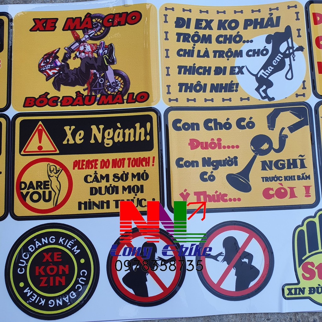 DECAL CẢNH BÁO XE NGÀNH SIÊU THÚ VỊ