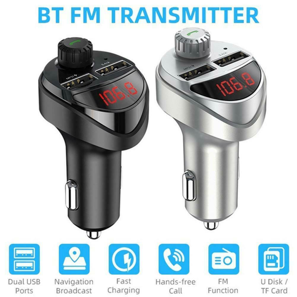 Tẩu Sạc Điện Thoại Trên Xe Hơi Kiêm Máy Nghe Nhạc Mp3 Bluetooth Hỗ Trợ Thẻ Nhớ Kép H5O3