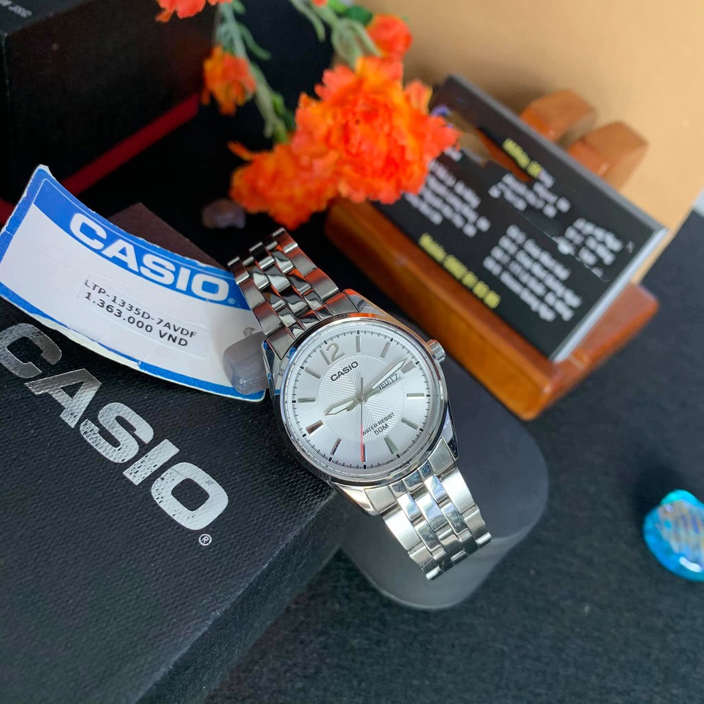 [SALE HOT] Đồng hồ nữ Casio dây kim loại LTP-1335D-7AVDF chính hãng Anh Khuê