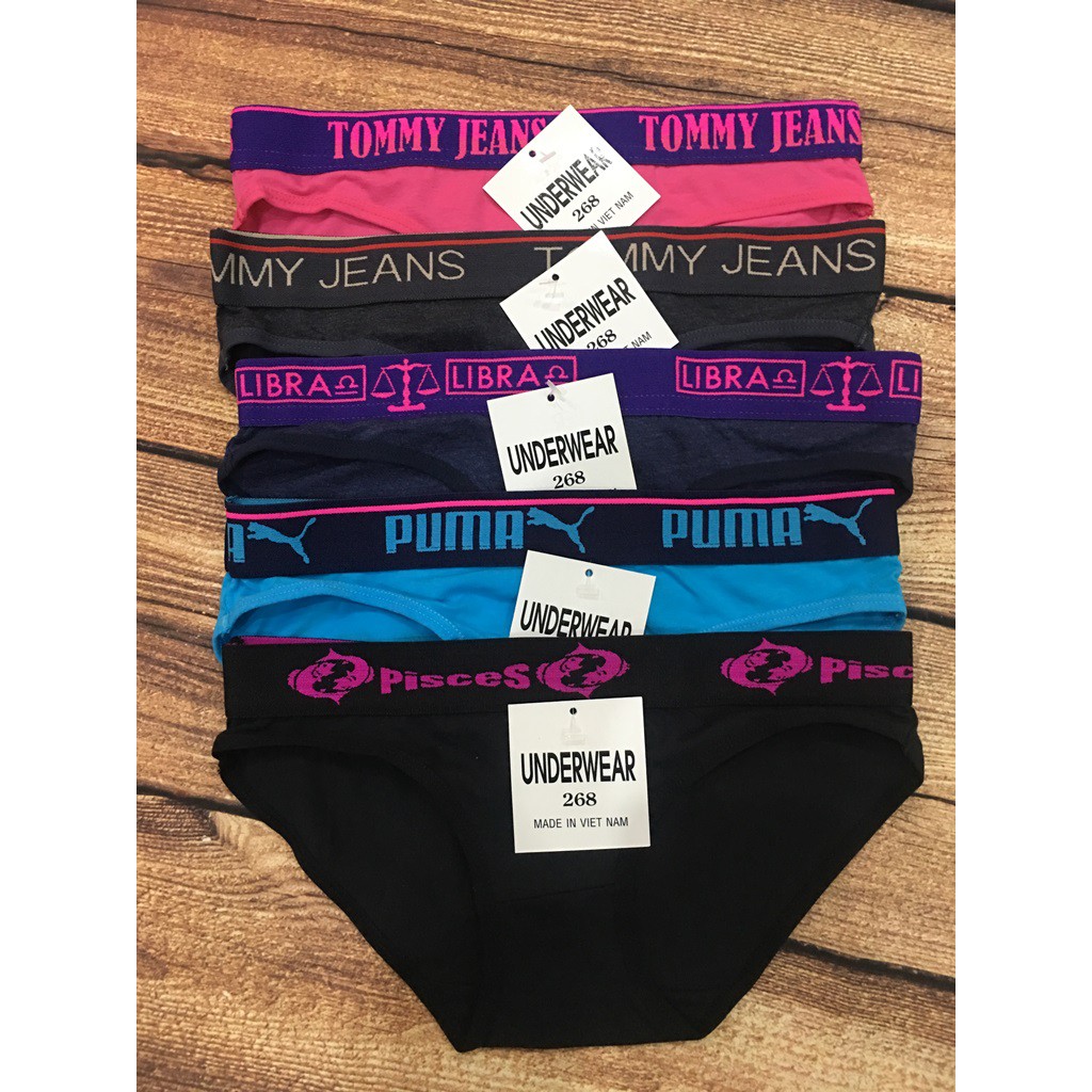 Combo 5 quần lót nữ cotton lưng chữ 268