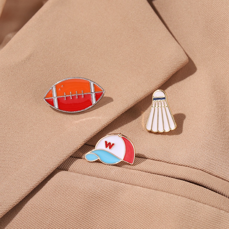 Ghim cài áo kiểu dáng hình quả bóng các môn thể thao thời trang cho nam