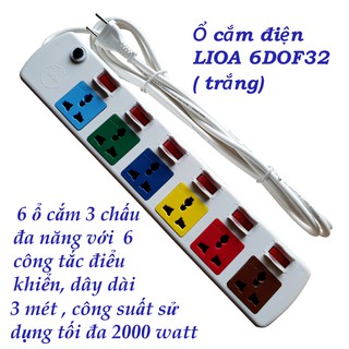 Ổ cắm điện đa năng LIOA 6DOF32WN