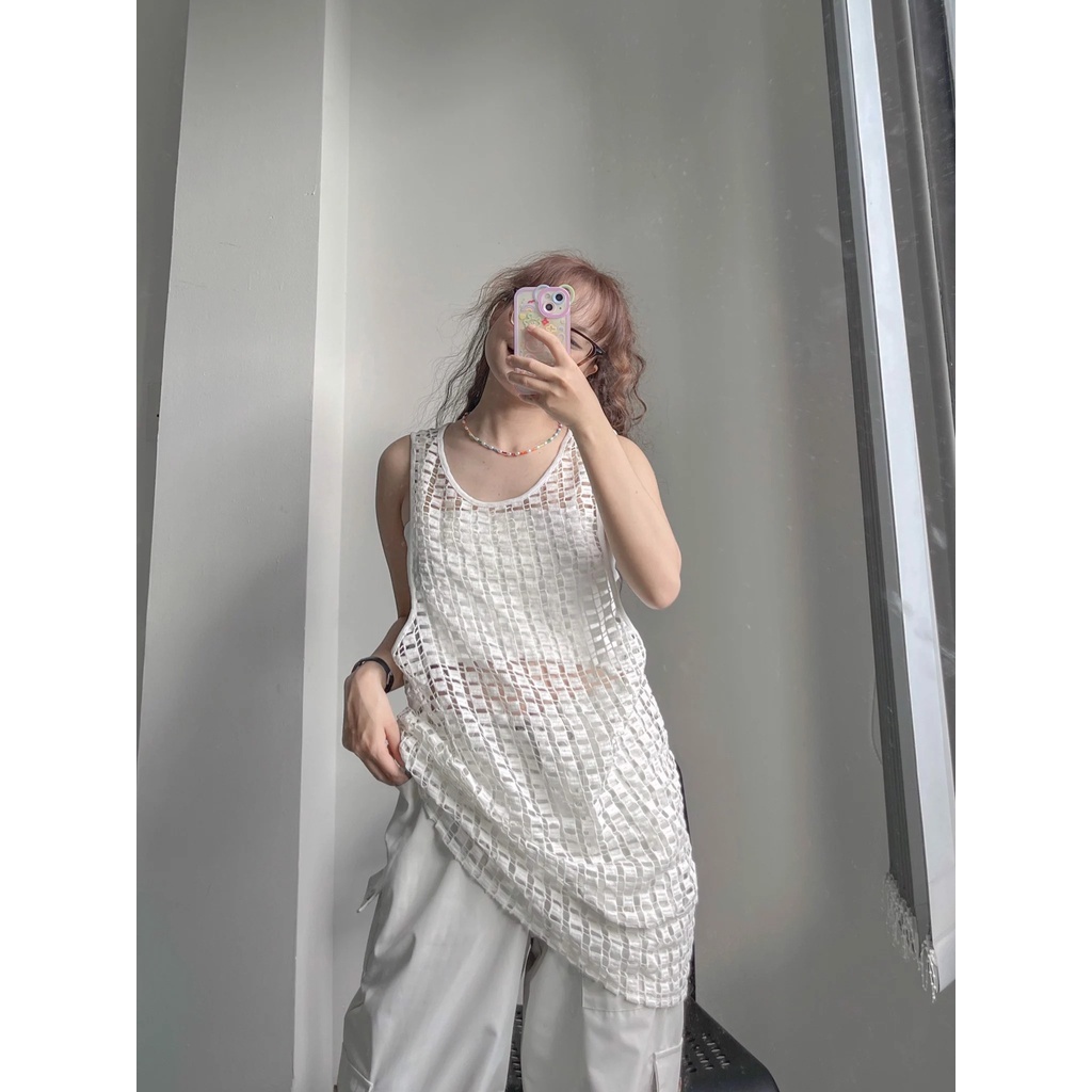Crochet Tanktop - Áo tanktop vải lưới quyến rũ Remmus cho nữ