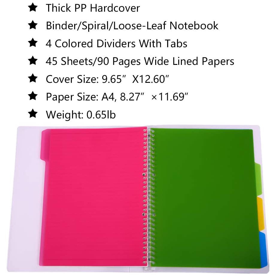 Binder A4/B5/A5 - 26-20 lỗ, tặng kèm tab phân trang