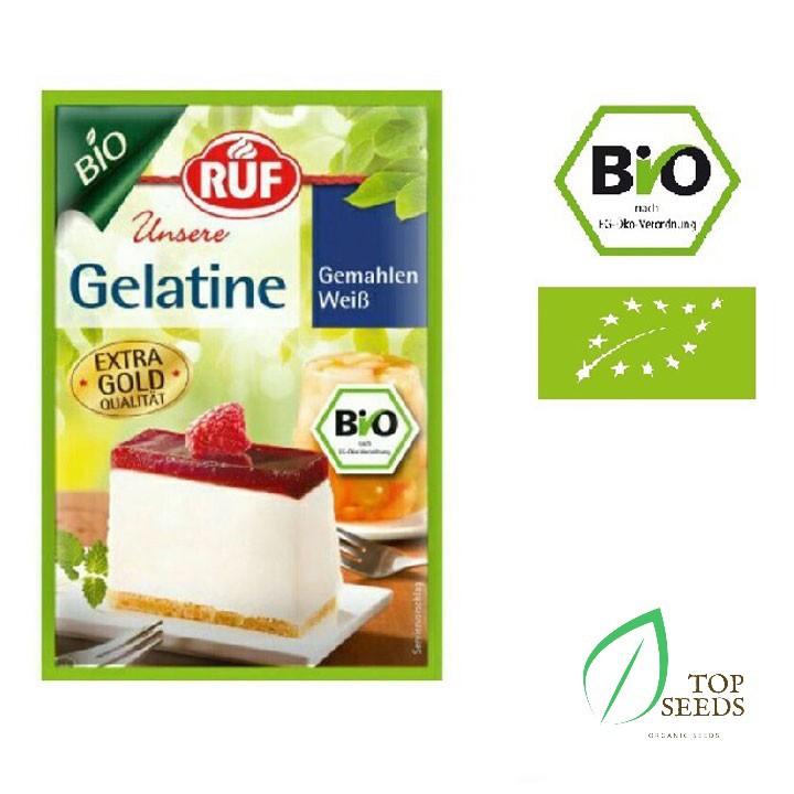 Bột Gelatin RUF Hữu Cơ Nhập Khẩu Đức Không Biến Đổi Gen Làm Thạch Rau Câu, Kẹo Dẻo An Toàn Tiện Lợi
