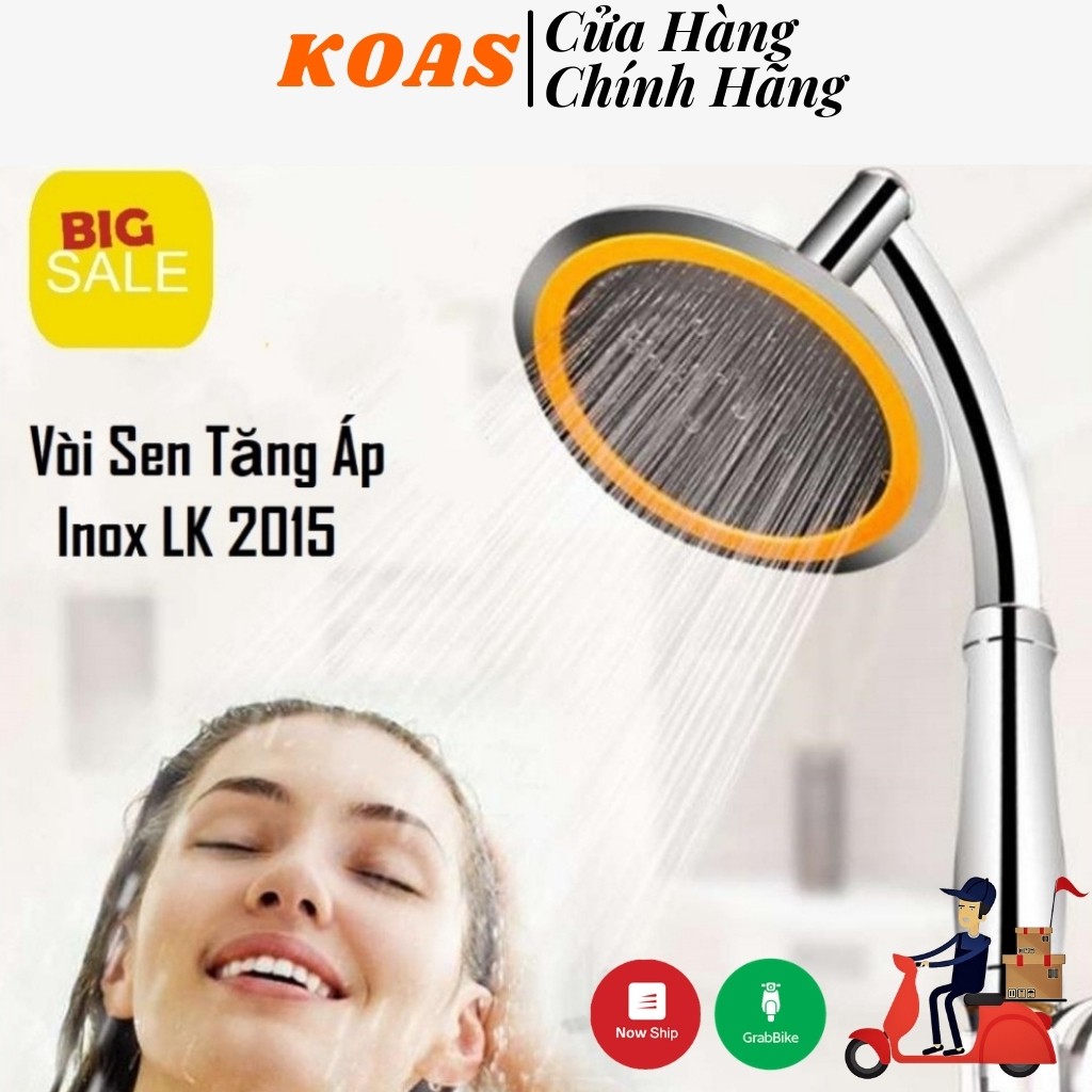 Vòi Sen Tăng Áp INOX 304 Kiểu Dáng Đẹp, Tăng Áp Lực Nước 200%