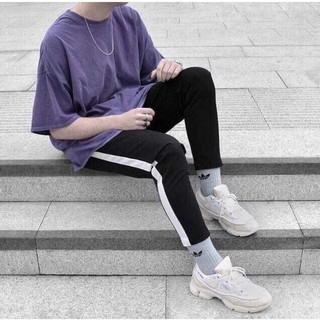 Quần Kaki 1 sọc/ 2 sọc Nam Nữ unisex  Quần baggy dài vải kaki ống suông cá tính, trẻ trung