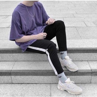 Quần baggy Kaki Nam Nữ unisex 💥 Quần jogger dài vải kaki ống suông 1 sọc cá tính, trẻ trung