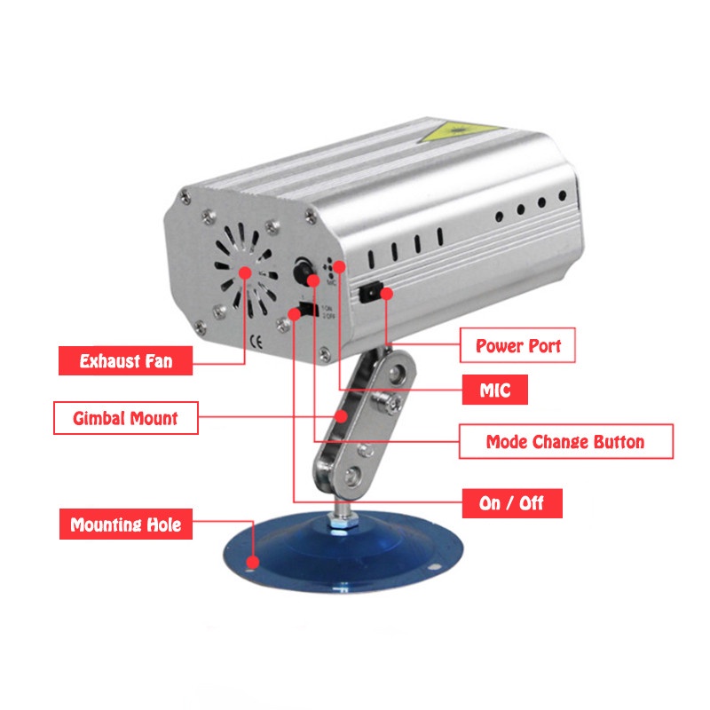 Đèn Laser Hoa mini cảm biến theo nhạc | Có remote điều khiển từ xa| Đèn Laser Sân khấu| Vũ trường| Bay phòng| Karaoke