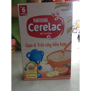 3 Hộp Bột ăn dặm Nestlé Cerelac Gạo và Trái cây hỗn hợp 200g