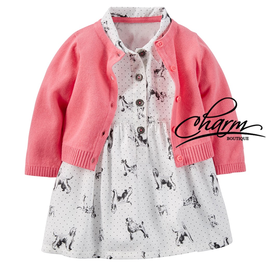 Váy Cho Bé Gái, Đầm Bé Gái Thun CARTER'S Chính Hãng