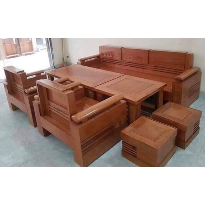 Bộ Bàn Ghế Phòng Khách Sofa Trứng Đối gỗ Sồi 7 món giá 11tr 0976696567