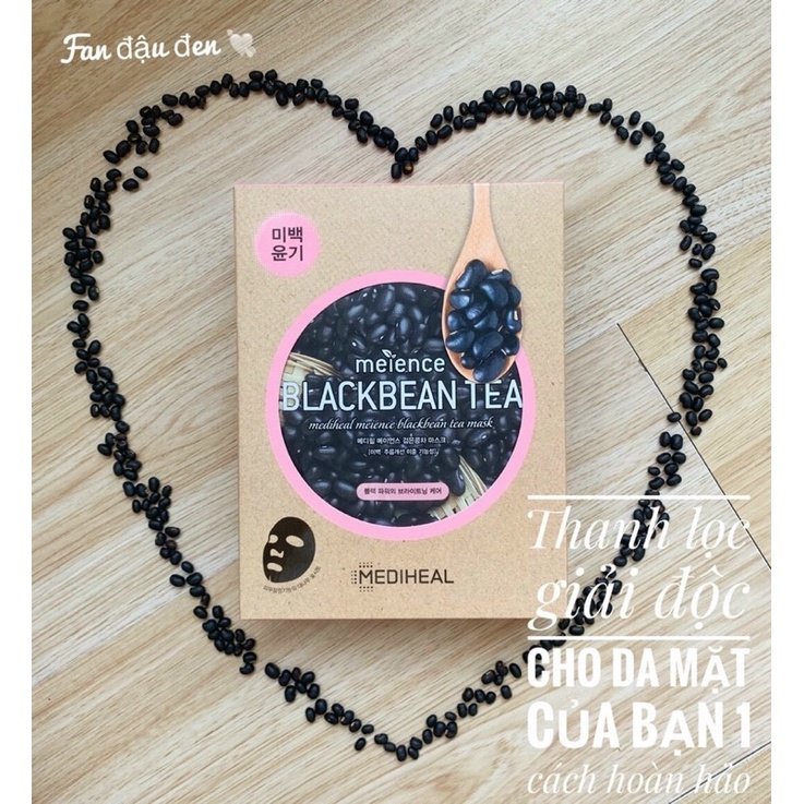 MẶT NẠ MEDIHEAL CHIẾT XUẤT TRÀ ĐẬU ĐEN MEIENCE BLACKBEAN TEA DƯỠNG SÁNG DA