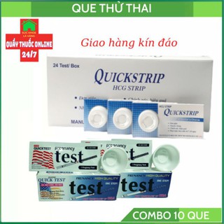 COMOBO 5 QUE THỬ THAI QUICK TEST + 5 QUE QUICKSTRIP