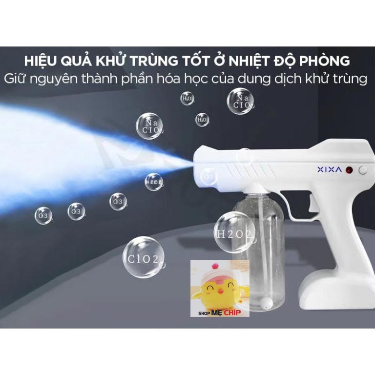 Máy Khử Khuẩn Nano Cầm Tay Atomizer 8 Led ❤️BẢO HÀNH 12 THÁNG❤️ Súng Phun Xịt Khuẩn Khử Trùng Nano An Toàn Tiện Lợi