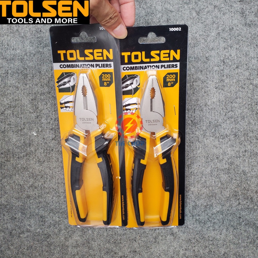 Kìm răng điện đa năng TOLSEN mũi vuông 7” 10001, 8” 10002