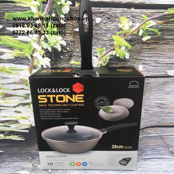 chảo đá sâu lòng lock&lock - chảo đá sâu lòng