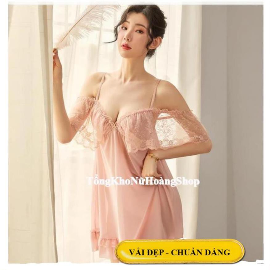 [ Chất Đẹp - Form Chuẩn]❤HOT NHẤT ❤ váy ngủ thun lưới ren -đầm ngủ sexy cao cấp B1040  ྇