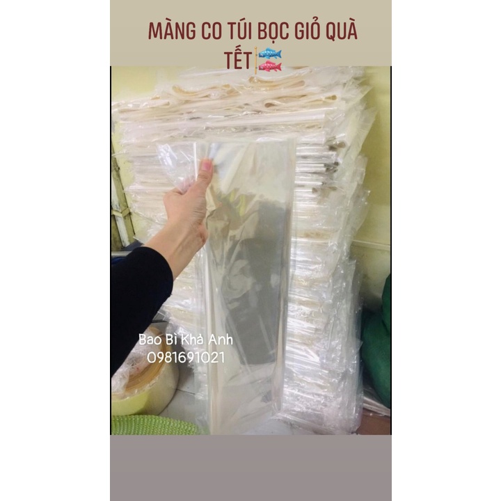 10 túi màng co loại 1 dày🧧 đầy đủ size [55x60,60x70,70x70,70x80,70x90] không phải màng co loại thường  Bao Bì Khả Anh