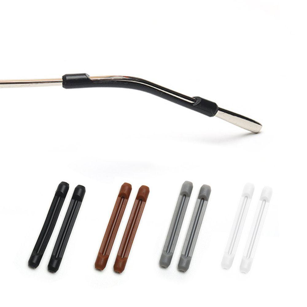 1 Cặp Vỏ Bọc Silicon Cố Định Mắt Kính Chống Trượt Nhiều Màu Sắc