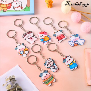 Móc Khóa Bò Sữa Cute