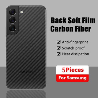 Set 5 Miếng dán mặt lưng cacbon chống vân tay,xước Cho Samsung Galaxy S24 S23 S22 S21 S20 FE S10 S9 S8 Plus Note 8 9 10 20 Ultra
