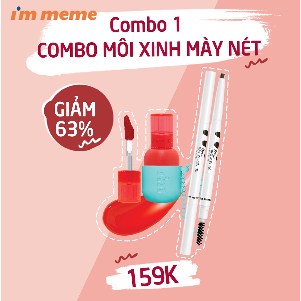 Combo Môi Xinh Mày Nét Son Color Key Ring + Chì Kẻ Mày. Glide Pencil 10g