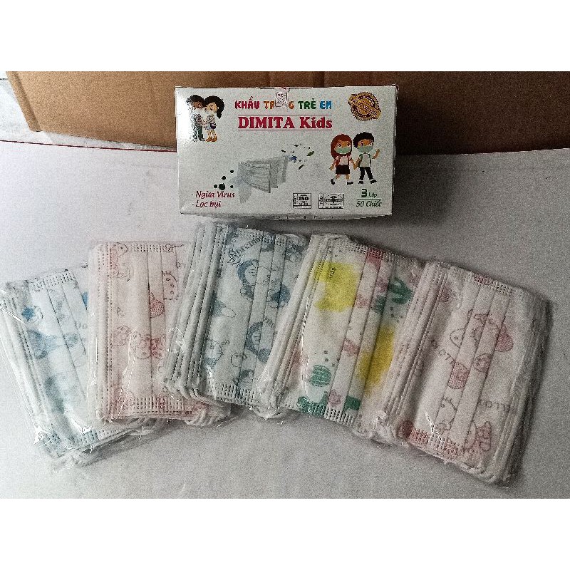 Khẩu trang bé trai bé gái. ngừa virus 1hộp 50c | BigBuy360 - bigbuy360.vn