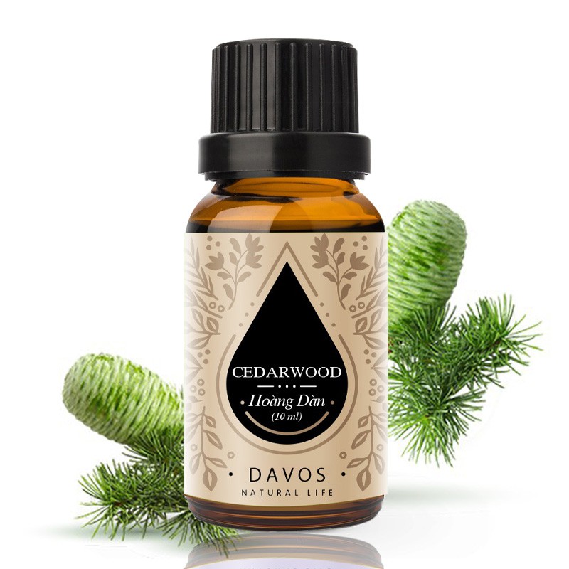 Tinh dầu Hoàng đàn DAVOS 10ml | Nhập khẩu Ấn độ | Hương thơm khử mùi + diệt khuẩn hiệu quả