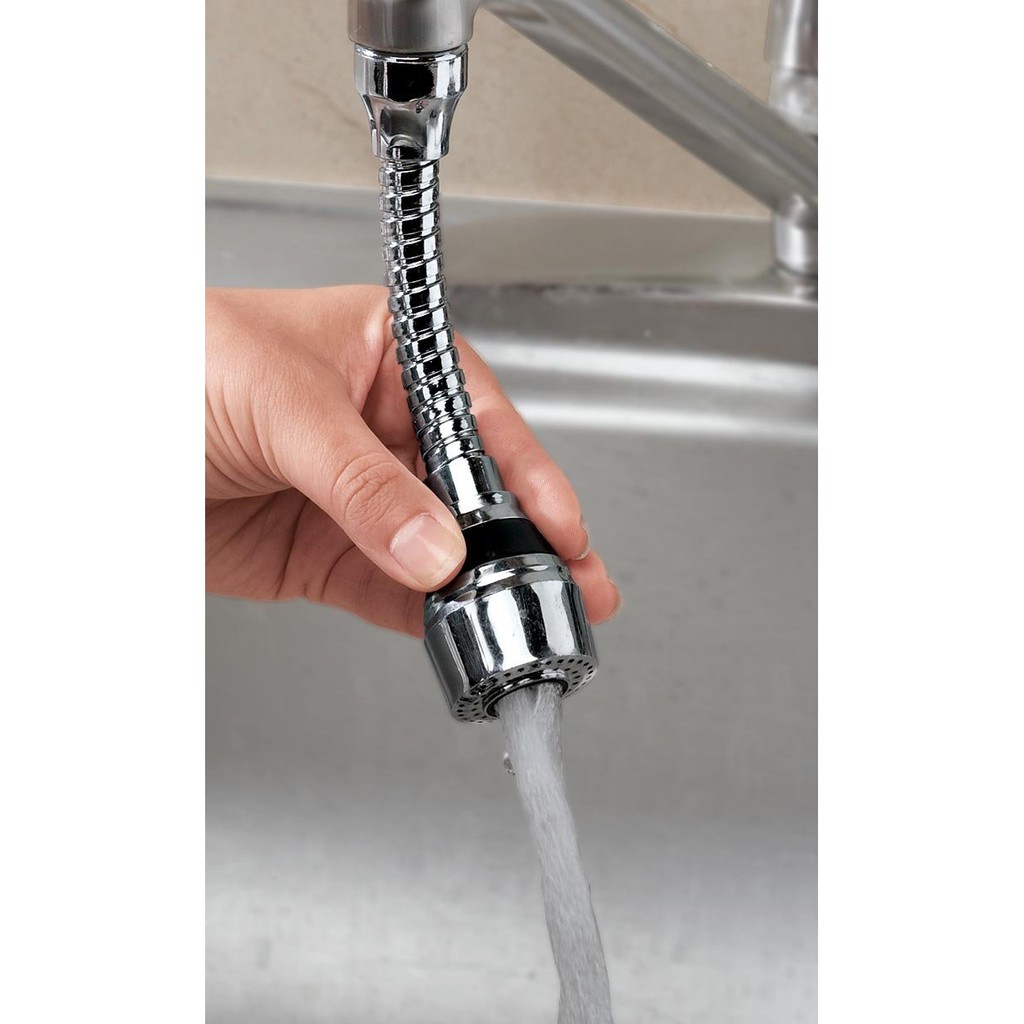 Đầu vòi xịt nước tăng áp cho vòi bồn rửa Turbo Flex 360 Có hai chế độ nước thuận tiện khi sử dụng