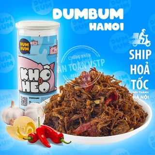 Khô heo, khô lợn cháy bơ tỏi 280g DumBum (cay vừa) đồ ăn vặt Hà Nội vừa ngon vừa rẻ