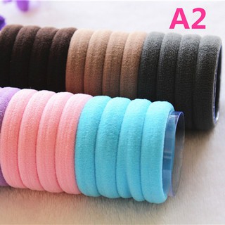 Set 24 dây thun buộc tóc màu trơn thời trang