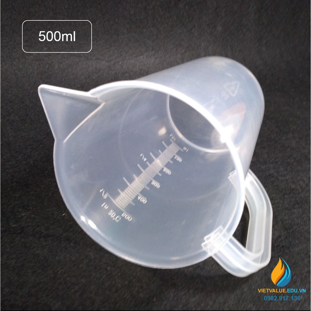 Ca nhựa PP có nắp 500ml dày chịu được nhiệt độ cao xuất xứ từ Trung Quốc