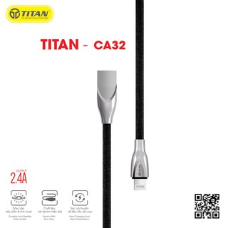 [PHỤ KIỆN BALI - 100% CHÍNH HÃNG] - Cáp sạc nhanh 2.4A IPad, IPhone - đầu thép cao cấp - TITAN CA32 - Hàng chính hãng