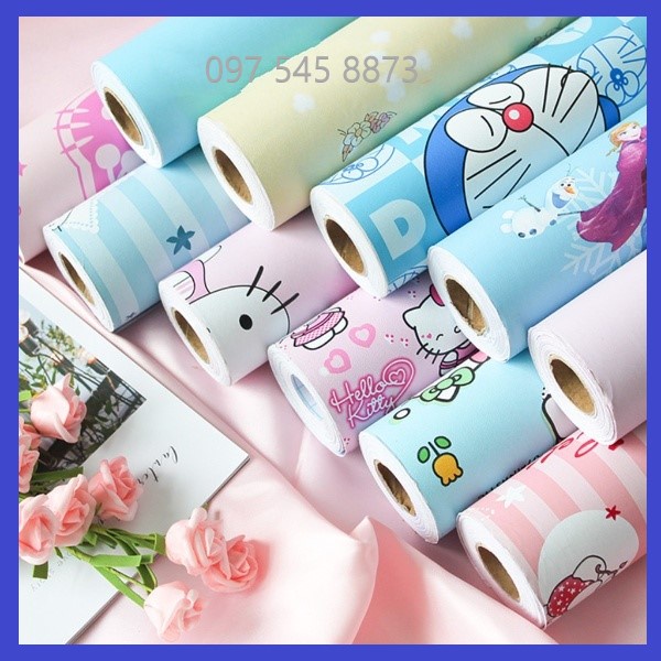 ❤️HÀNG BAO ĐẸP❤️ Giấy dán tường, decal dán tường mẫu hoạt hình cho bé (khổ 45cm dài 10m, có sẵn keo, nhiều mẫu mới đẹp )