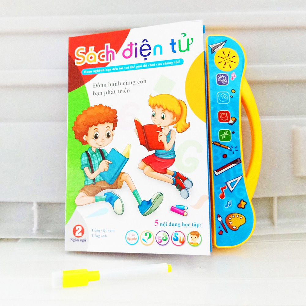 Sách điện tử quý song ngữ anh việt cho trẻ em tặng bút kèm pin bảo hành