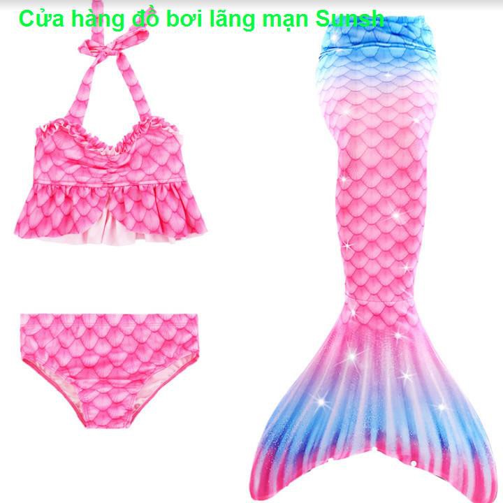 thời trang nữBộ đồ nàng tiên cá mới cho trẻ em gái áo tắm phong cách nước ngoài bé quần bikini đuôi