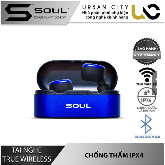 Tai Nghe Không Dây Cao Cấp SOUL ST-XS SS16 True Wireless Chống Nước IPX4 & Chống Ồn - Bluetooth 5.0 - Hàng Chính Hãng