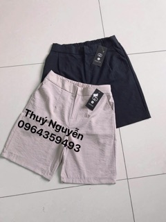 Quần short dài chất liệu đũi linen