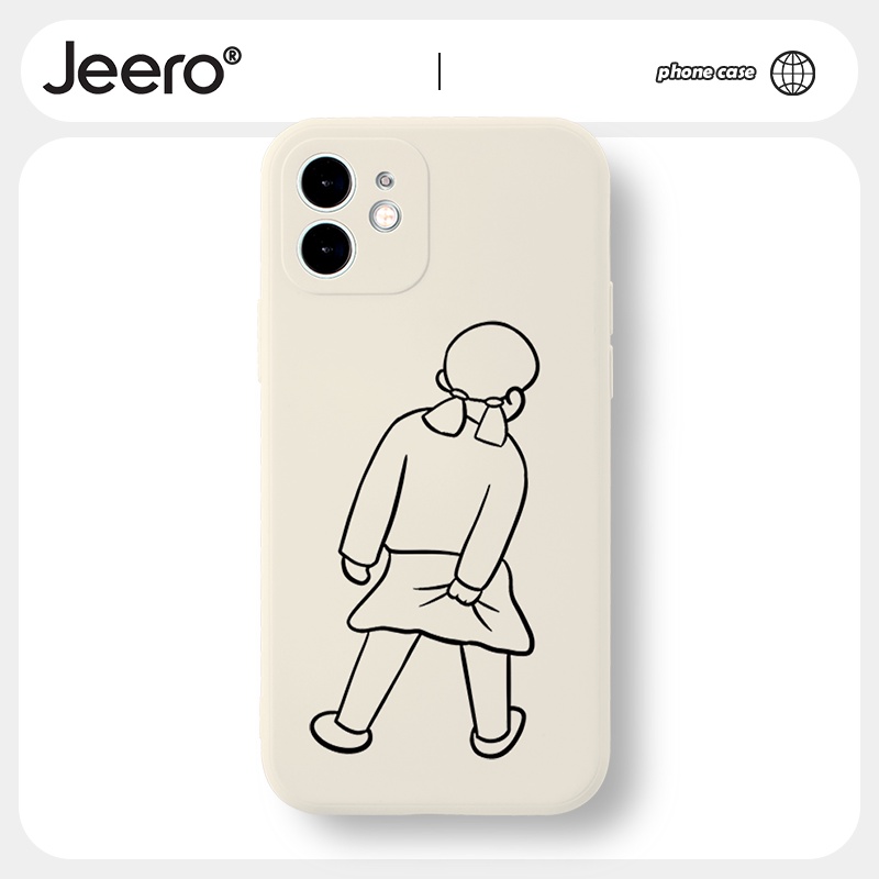 Ốp lưng JEERO mềm cặp đôi dễ thương đẹp độc lạ cho iPhone 13 12 11 Pro Max SE 2020 X XR XS ip 8 7 6 6S Plus HFF502