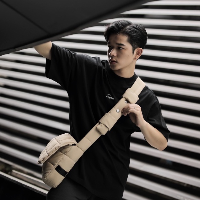 Áo thun BASIC LOGO form rộng unisex nam nữ local brand tay lỡ SAFARI T02