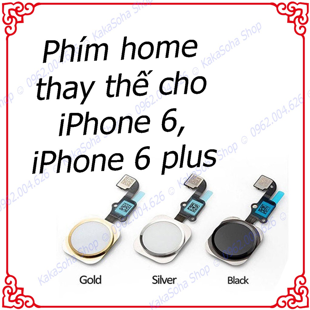 Phím home iP 5, 5s, 6, 6s, 6 plus, 6s plus, nút home iP 5, 5s, 6, 6s, 6 plus.