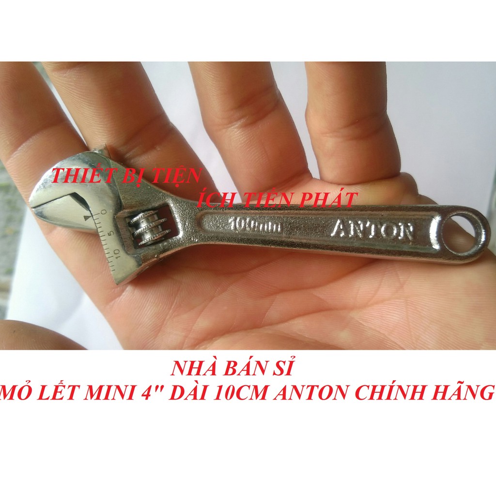 Cờ Lê Mỏ Lết Mini 4&quot; Dài 10cm ANTON - CENTURY Cao Cấp Thép Cr-V (Chính Hãng)