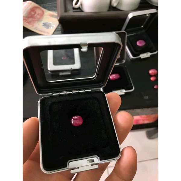 Hộp Inox Vuông Đựng Trang Sức Đá, Kim Hàng Chuẩn Kích Thước 4*4cm